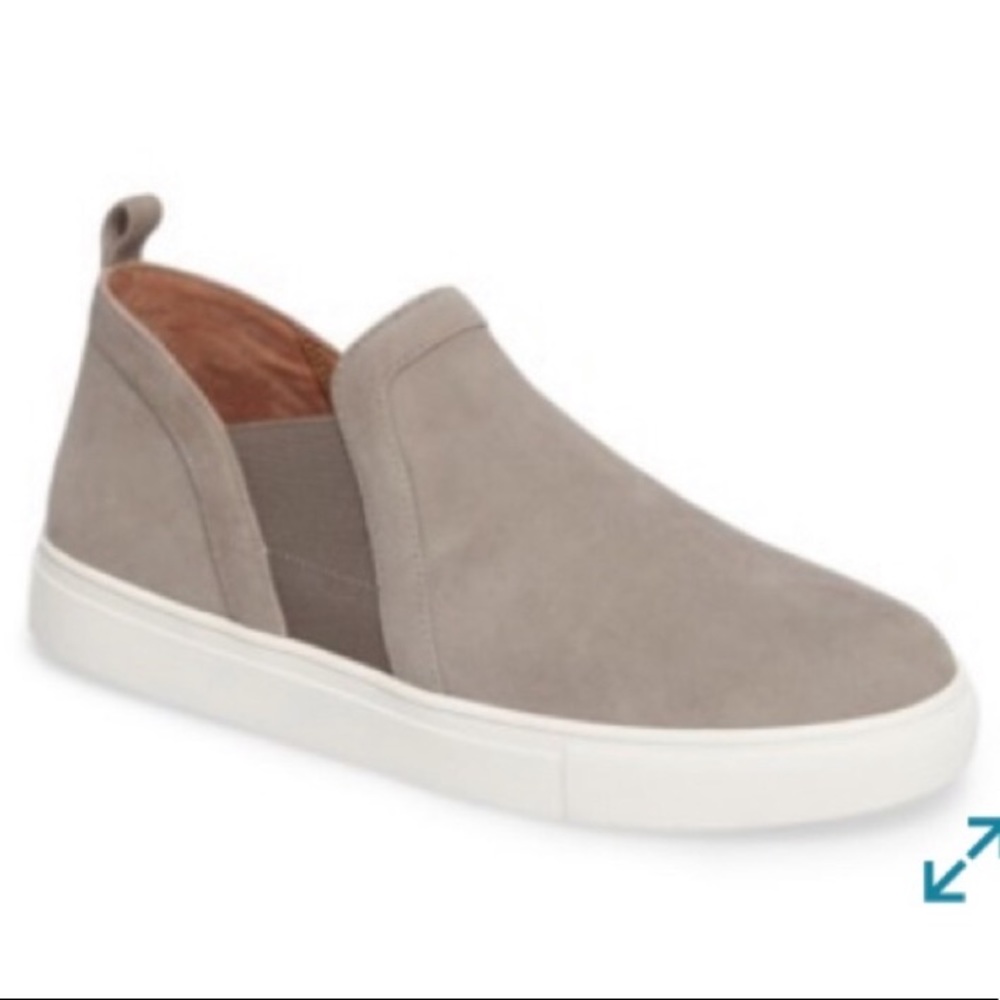 Suede gray Caslon slip on sneakers